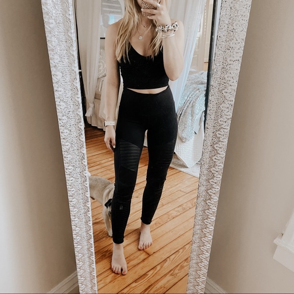 Alo Black Moto Leggings